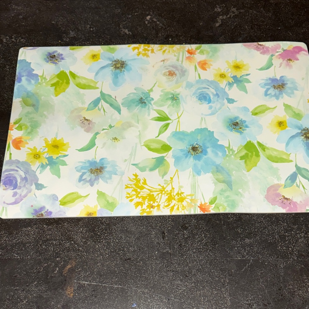 The Spring Shop Floral Table Linen - Blue, Yellow, Green(6)